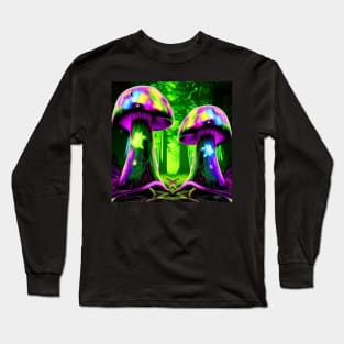 Shrooms Blacklight Poster Art 4 Long Sleeve T-Shirt